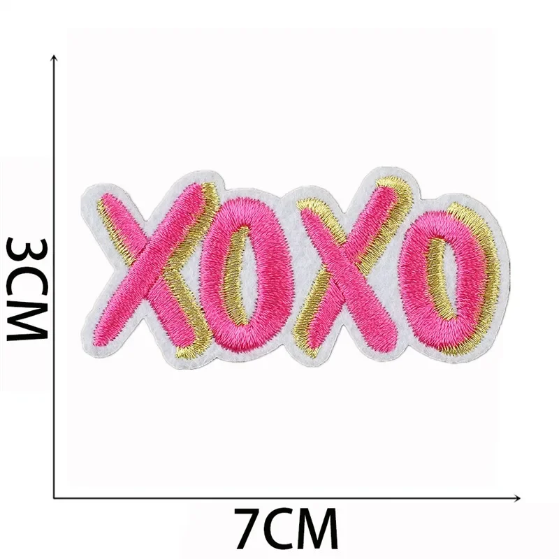 Iron On Patches for Clothes Pink Leopard Clothing Stickers Fabric Sewing Embroidered Patch Thermal Adhesive Applique Fusible