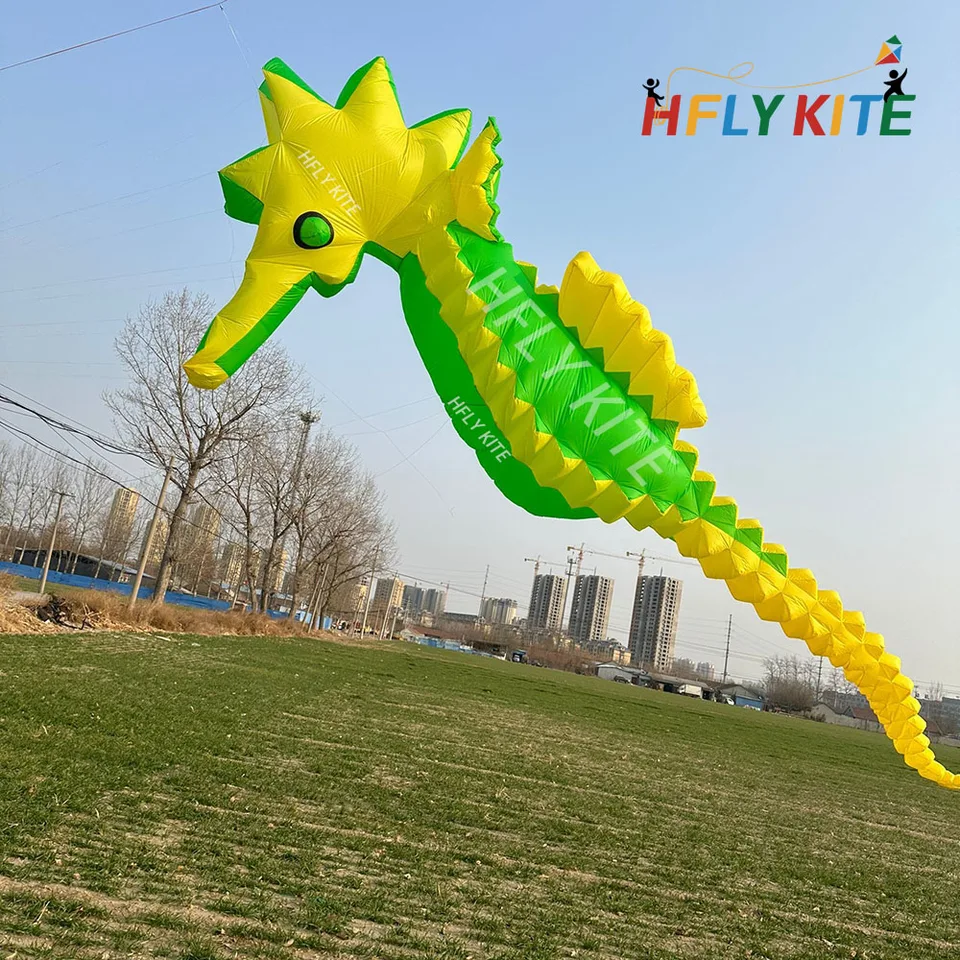 9KM 5m Seahorse Kite Line Laundry Pendant Soft Inflatable Show Kite For Kite Festival Ripstop Nylon Fabric (Accept Wholesale