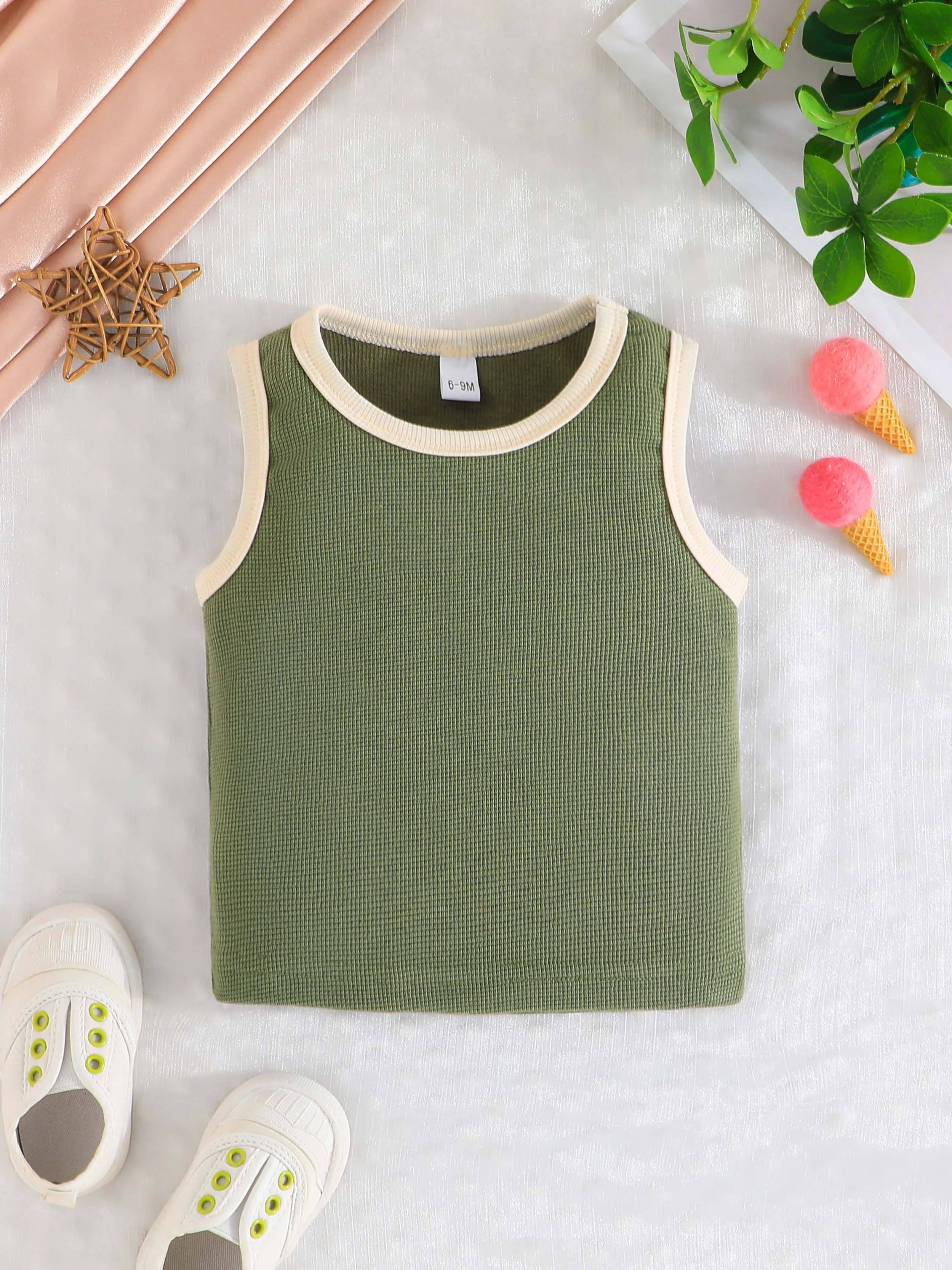 4Piece/L Summer Kids Tops Clothes Tank Sleeveless Breathable Cotton Children T-shirt Vest Top Clothing Outfit Boys Girls