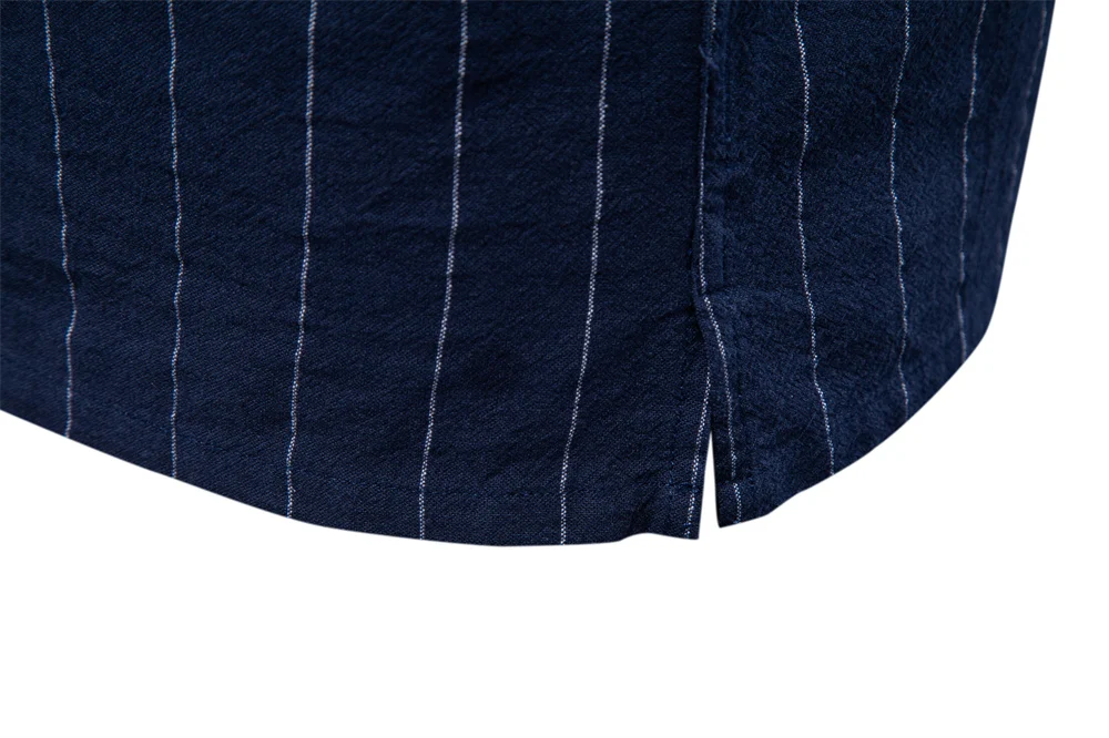 AIOPESON Men's Casual Stripe Design Shirt Short Sleeve Button Pocket Cotton Soft Breathable Lightweight Summer Daily Wear