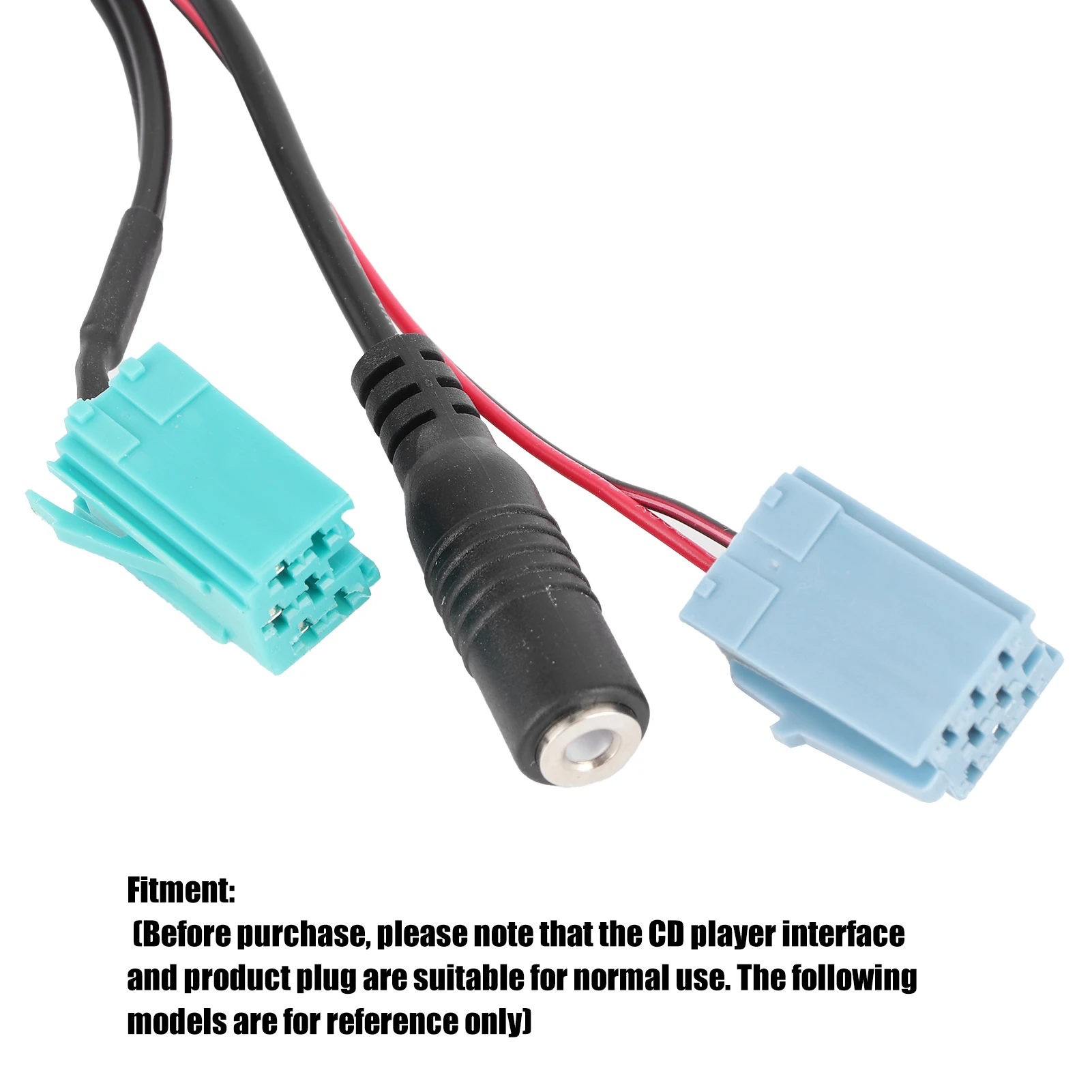 6Pin Bluetooth Audio Cable Car Stereo AUX‑IN Adapter with Microphone Fit for Renault Clio/Espace/Megane