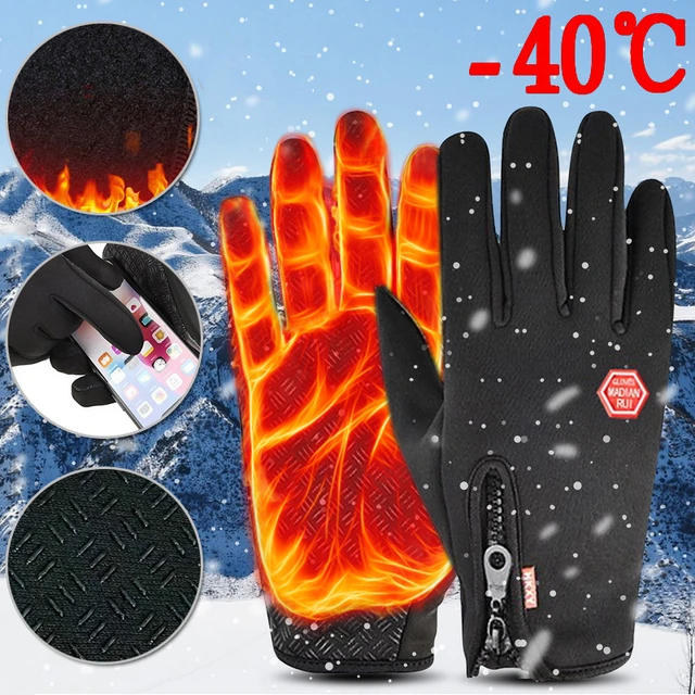 Guantes de esquí para mujer, impermeables, con pantalla táctil