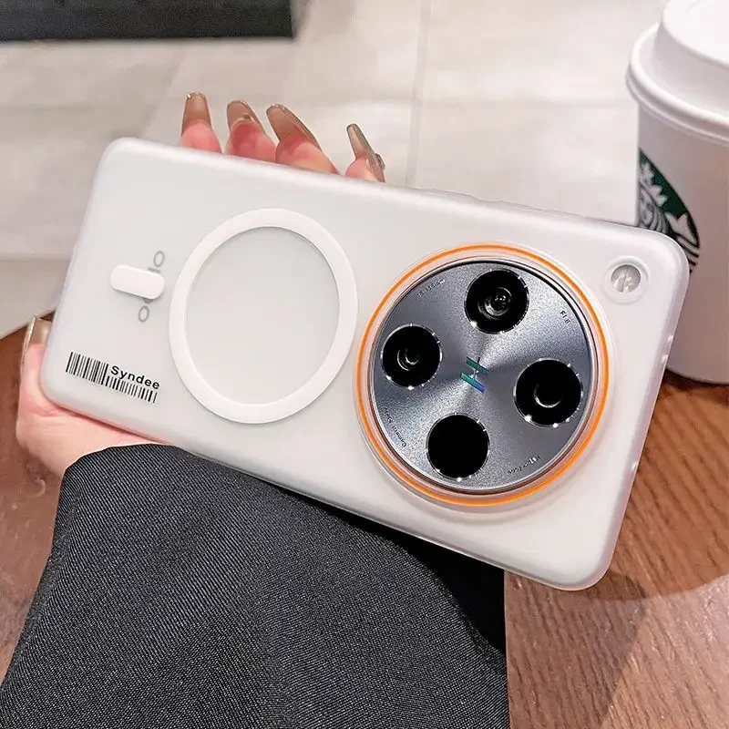 Transparent Magnetic Wireless Charging Protective Case - Hard Shell Back Cover