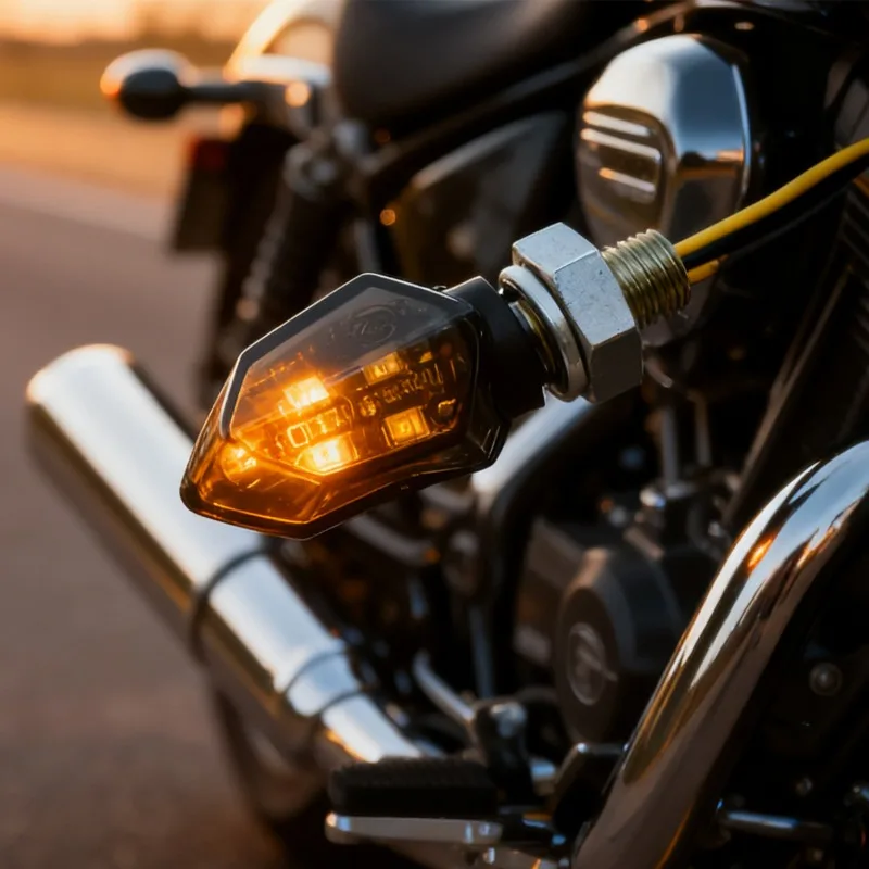 Mini Motorcycle Smoke Lens Turn Signal Light 5LED 12V Amber Blinker Indicator Lamp Motorcycle Universal Modification Parts