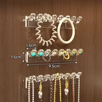 Organisateur de colliers auto-adhésif 3/6 pièces, organisateur de bijoux multifonctionnel peu encombrant, support de collier mural 5