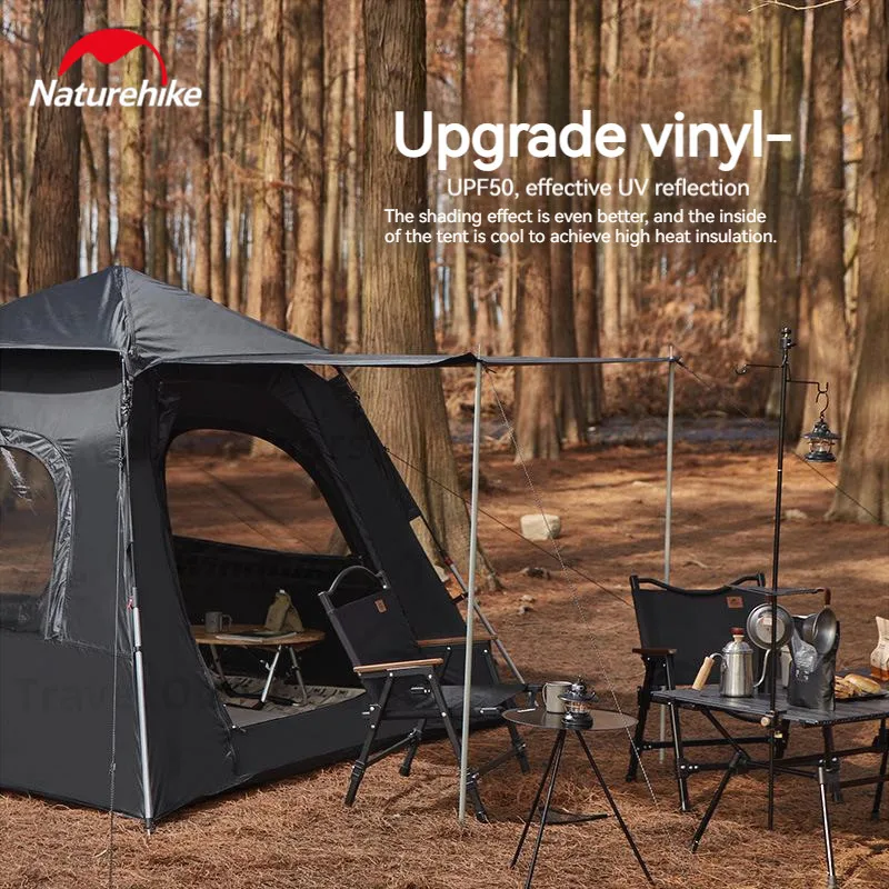 Naturehike Ango Camping Automatic Tent 2-3 Person 210T Polyester Waterproof 1500mm Four Seasons UPF50+ Outdoor Quick Open Tent