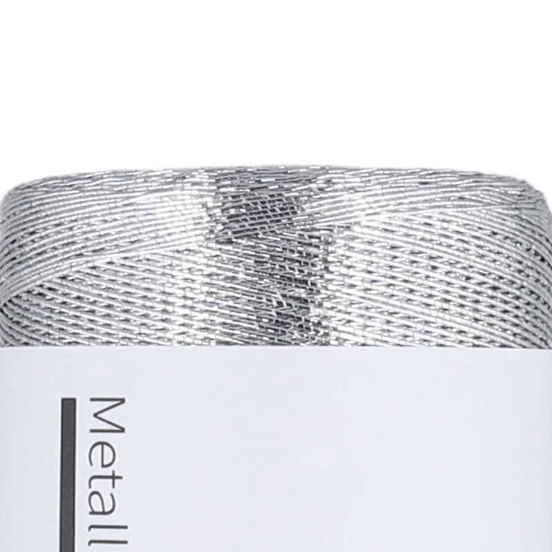200g/ball Sparkling Crochet Knitted Yarn Handmade Handbag Thread Gold Silver White Black Handcrafts Yarn Diy Sewing Accessories 6