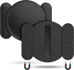Magnetic Holder Case with Hidden Silicone Protective Cover for Secure Metal Surface Mounting (Black)