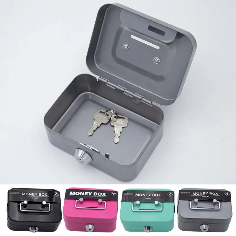 thumbnail image 2 of Safe Box Safe Lock Box - Large Capacity Mini Cash Box 2 of 13