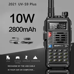 BaoFeng – walkie talkie Radio Portable, 8W/10w, longue portée de 10km, pour la chasse, en forêt, en ville, mise à niveau 5r, 2021, UV S9Plus 