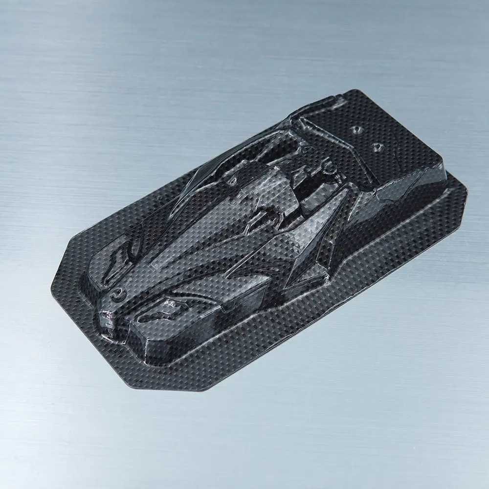 수제 미니 4WD 레이싱카 위닝 버드/MK3/썬더 샷 MK2 필름 소프트 쉘 블랙 카본 파이버 텍스처