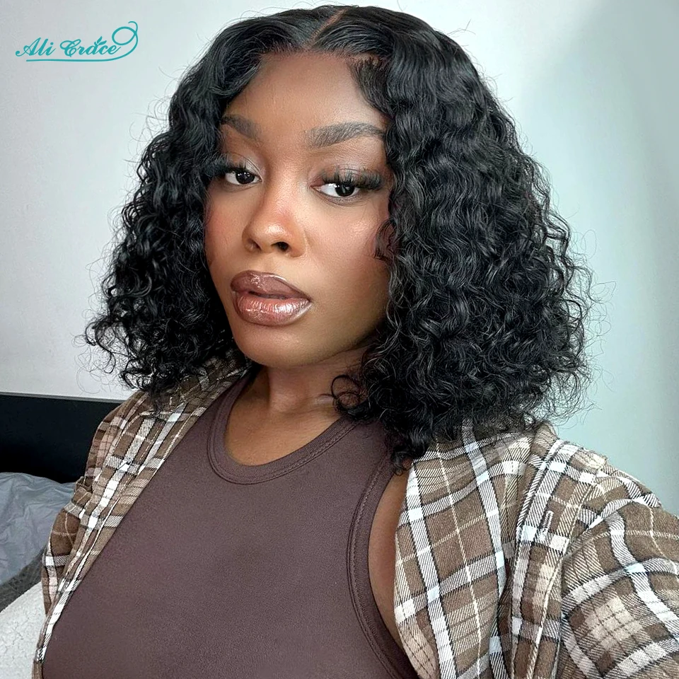 

Ali Grace 5x5 Closure Wig Deep Wave Human Hair Wigs for Women Small Deep Curly Glueless Wig Human Hair Ready to Wear