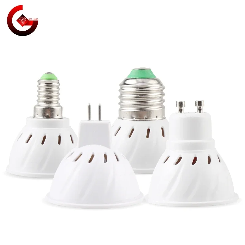 

MR16 GU10 E27 E14 LED Spotlight Bulb 220V Bombillas LED Lamp 48 60 80 LED 2835 SMD Lampara Spot Light Cold/Warm white