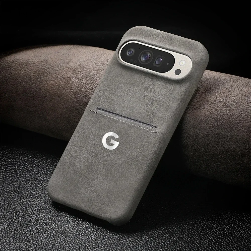 Premium Retro Sheepskin Leather Phone Case with Card Slot - Shockproof & Ultra Slim Design
