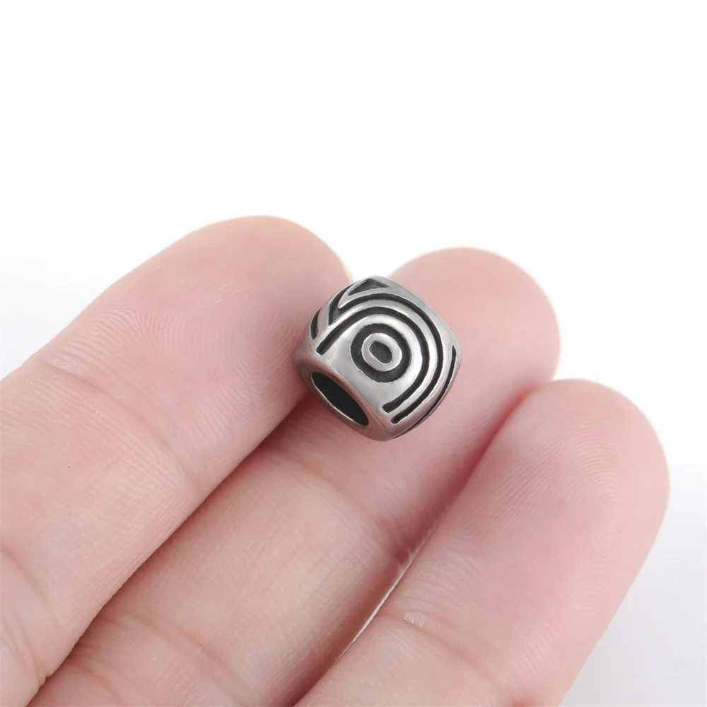 Set of 5 Vintage-Style Stainless Steel Charms