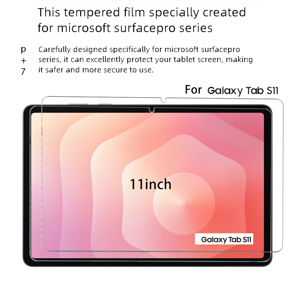 Premium Tempered Glass Screen Protector for 11-Inch Tablets, 2-Pack
