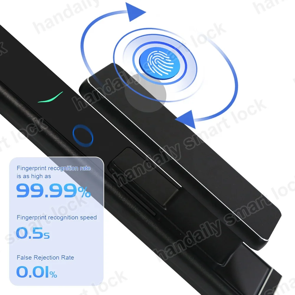 공장 3D 얼굴 인식 투야 WIFI 스마트 도어락 (카메라 및 지문 비디오 인터콤 포함) CNC 소재 보안 도어락