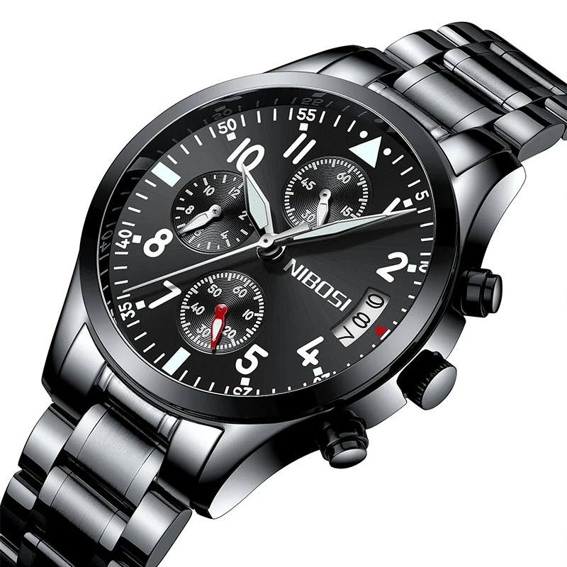 NIBOSI Mens Watches Top Brand Luxury Sport Watch Waterproof Quartz Male Clock Casual Military Wristwatch Relogio Masculino