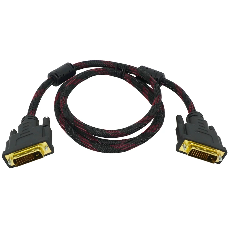 Cabo de Alta Velocidade Dvi 1.5m Banhado a Ouro Plugue Macho-masculino Dvi para Dvi 24 Mais Cabo 1080p para Lcd Dvd Hdtv Xbox