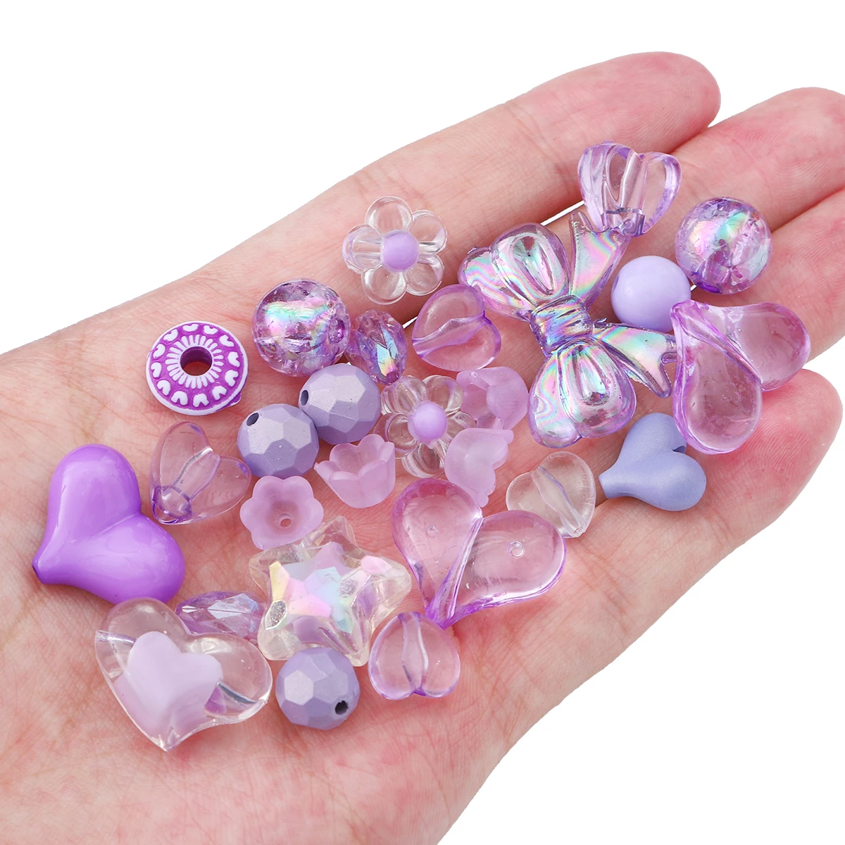 30 g Acrylperlen im Barockstil, bunt, gemischt, lose Perlen für DIY-Schmuckherstellung, Armband, Telefonkette, Zubehör – Detail 14