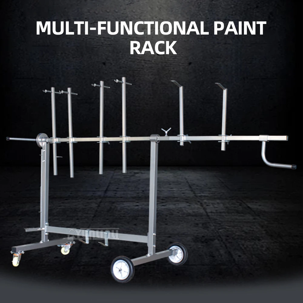 Painting Drying Rack Automotive Paint Stand with 4 Swiveling Wheels 3/4/6  Hooks for Engine Hoods, Car door, bumper etc 2025 NEW - AliExpress