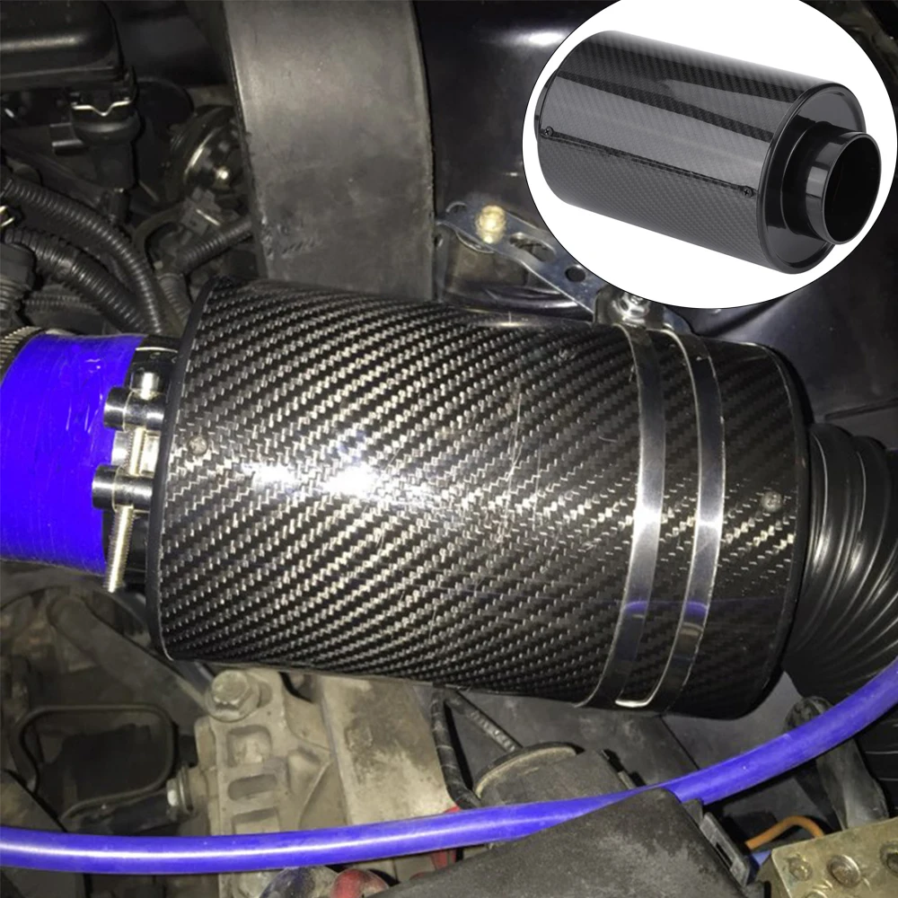 Kit Aspiration Air Froid Fibre Carbone Pour Voiture - Augmentation Puissance Moteur - Universel