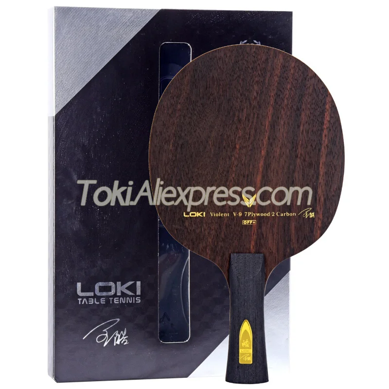 

LOKI Violent 9 V9 Table Tennis Blade Racket (7+2 Ebony Carbon) Original LOKI WANG HAO V-9 Ping Pong Bat Paddle