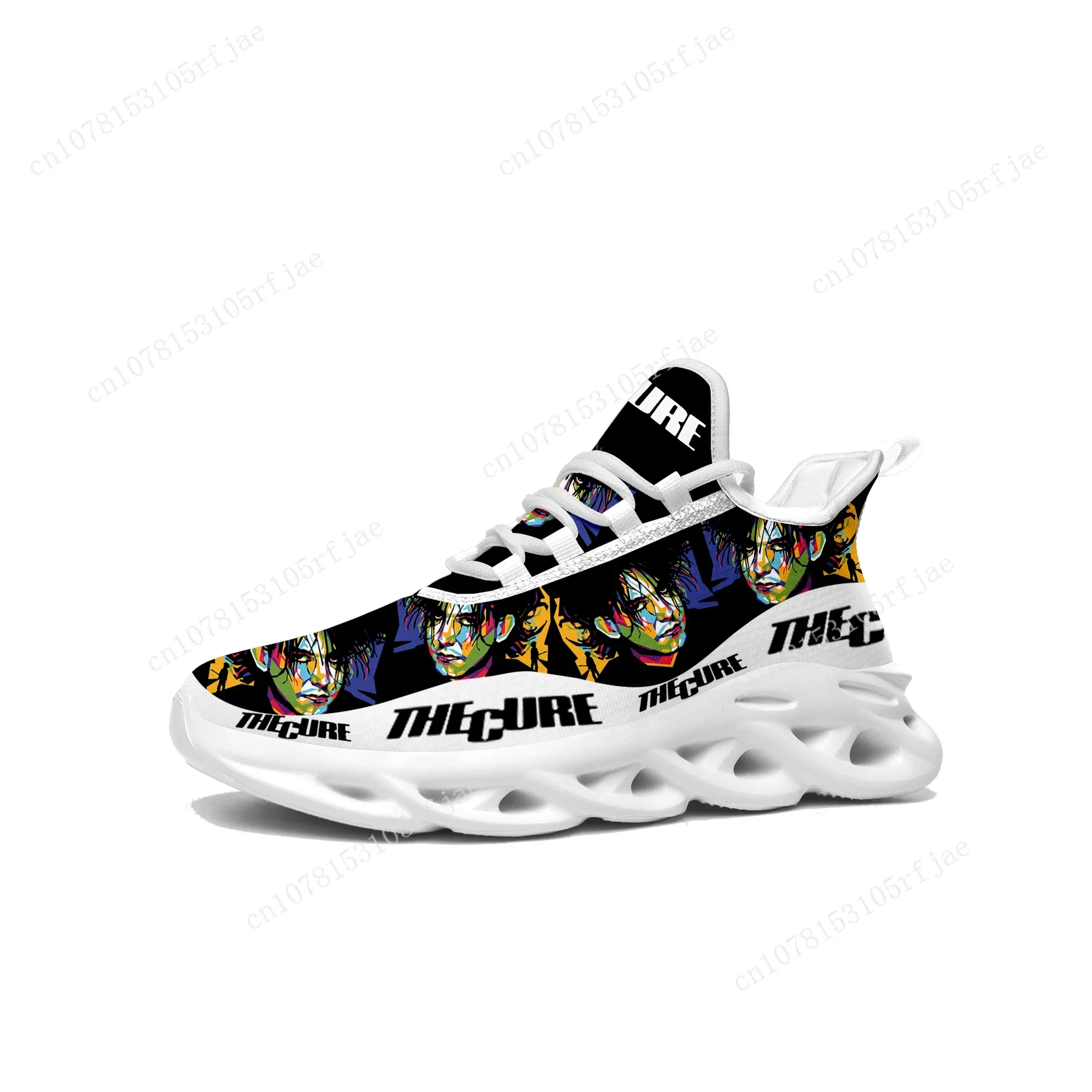 

The Cure Rock Band Flats Sneakers Mens Womens Sports Running Shoe Robert Smith Sneaker Lace Up Mesh Footwear Tailor-made Shoe