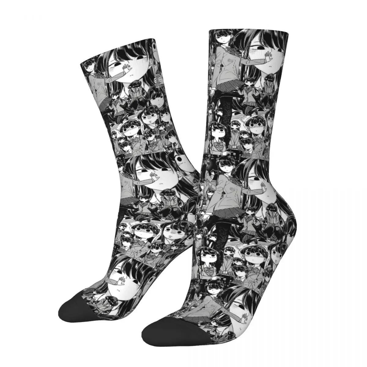 

New Men's Socks Harajuku Komi San Sock Cute Kawaii Manga Anime Graphic Women Socks Spring Summer Autumn Winter