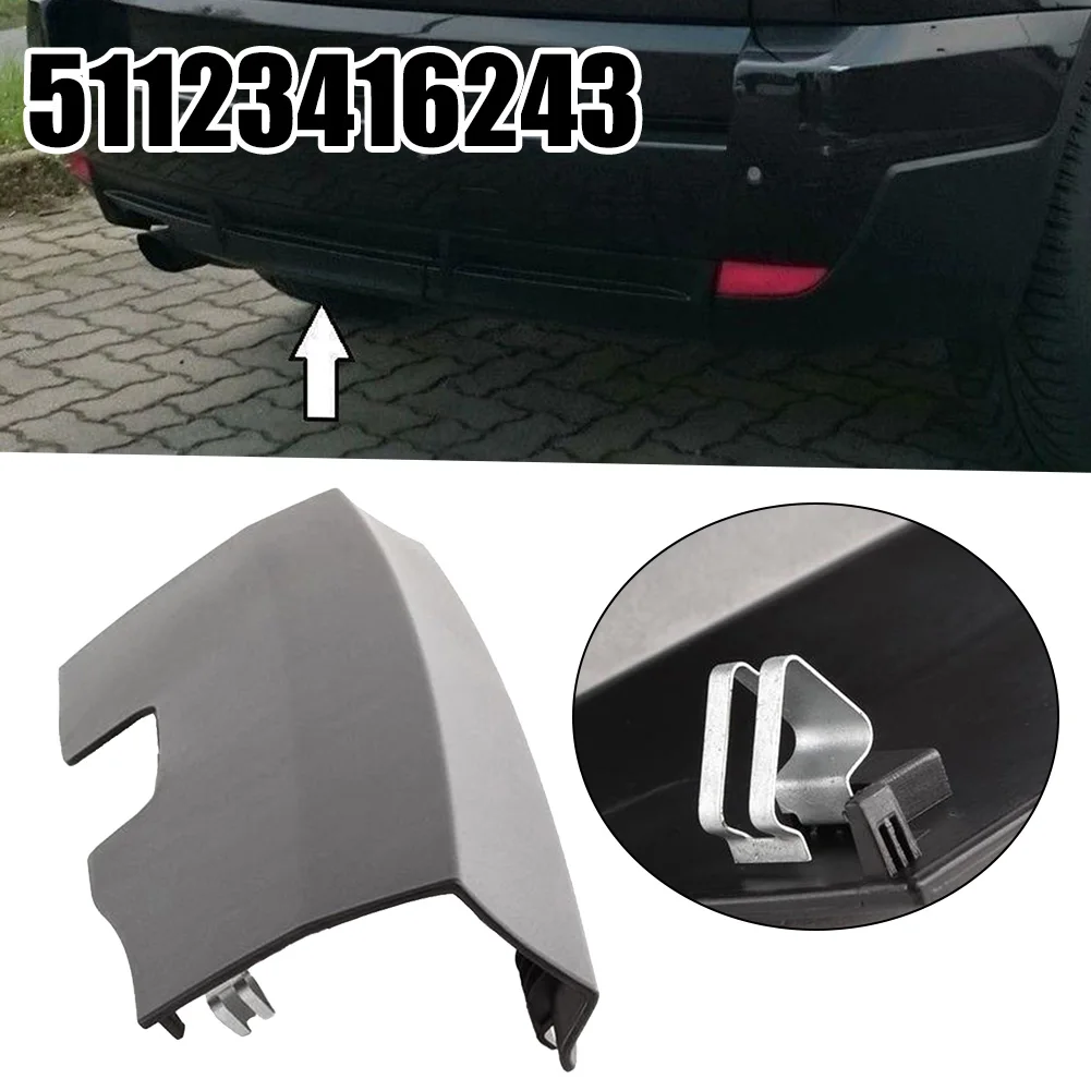 후방 범퍼 견인 바 구멍 커버, 후방 견인 커버, 플라스틱 외부 부품, 직접 교체, BMW E83 X3 2007-11 51123416243 적합