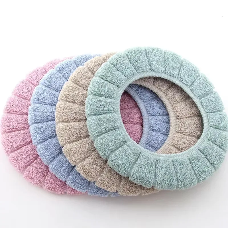 1-20PCS Toilet Seat Cushion Household Winter Thickened Plush Toilet Seat Cushion  Warmer Seat Cushion Toilet Seat Cover 6