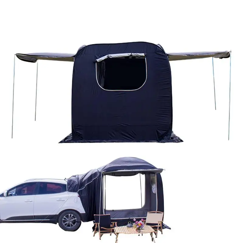 

Car Tents For Camping SUV Awning Car Tent Tailgate Shade Hatchback Tent Car Roof Canopy Car Tailgate Tent Waterproof Sun Shelter