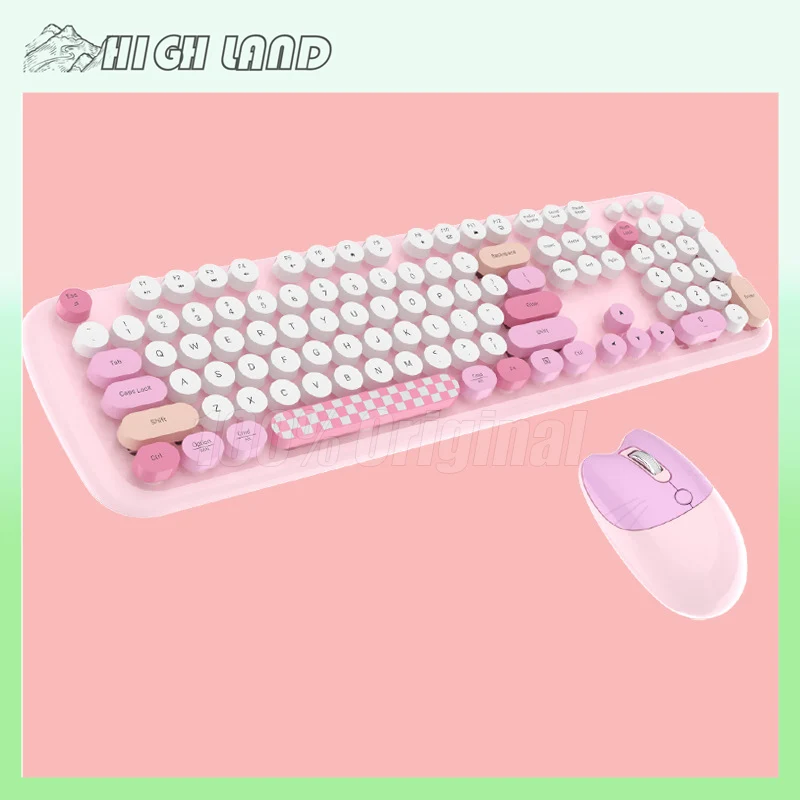 

Mofii Zero Беспроводная клавиатура мышь комплект USB мультяшный медведь модный дизайн допамин цветная система игровая клавиатура мышь комплект подарки