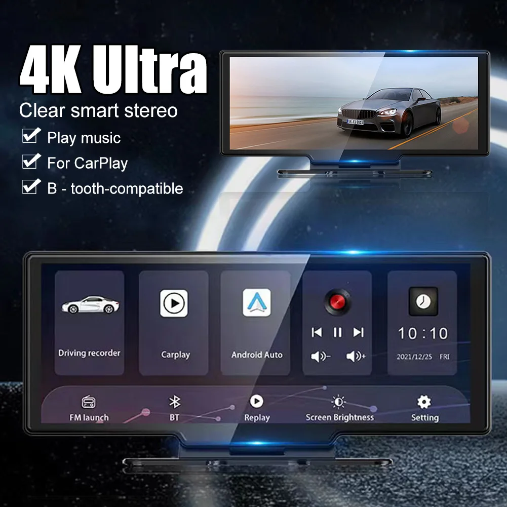  ķ Ĺ ī޶  ī÷  ȵ̵ ڵ 4K DVR GPS ׺̼    ,  , 24H ũ AUX, 10.26 ġ