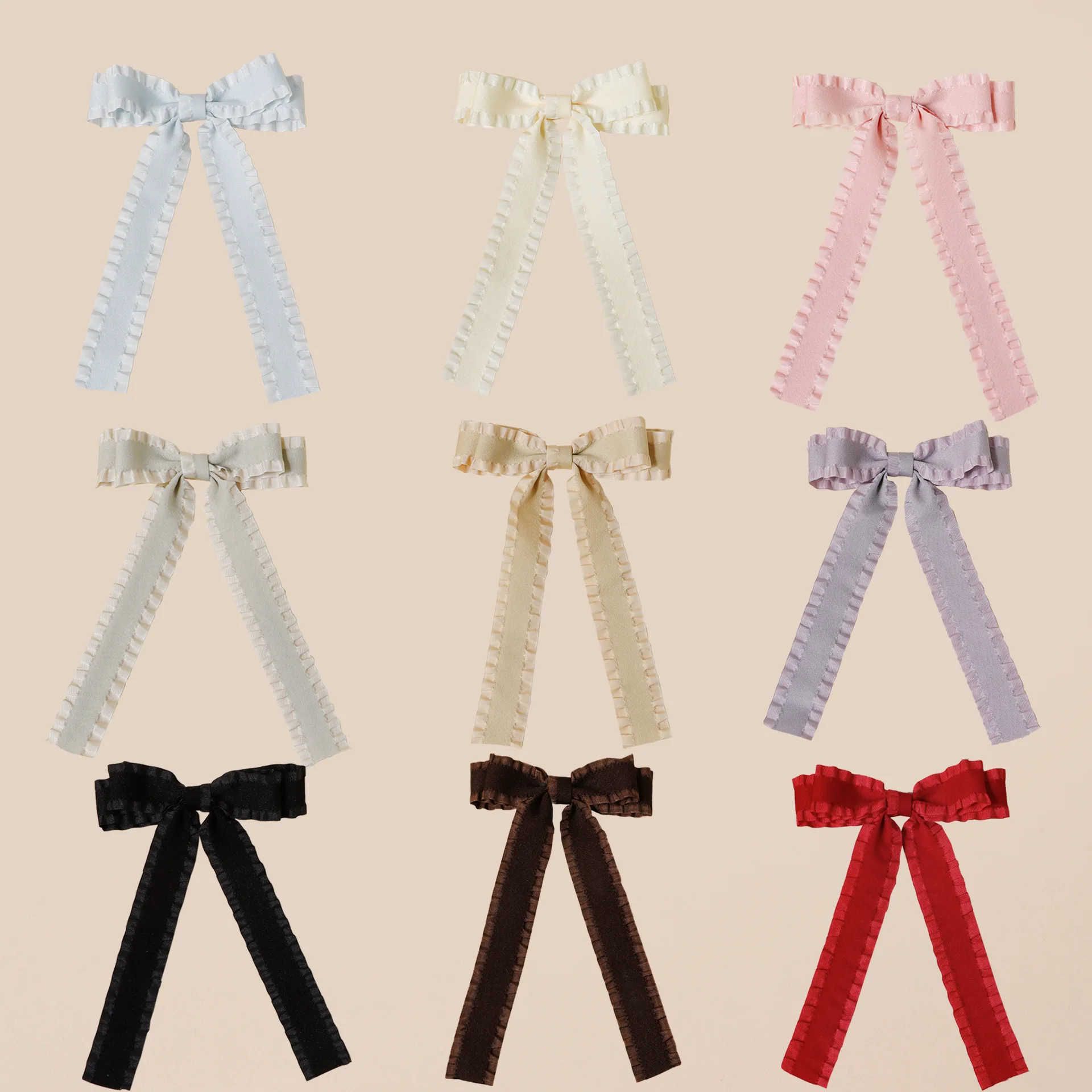 1/6 Stück Damen-Haarspangen, japanische Schleife, plissiert, Kawaii, einfach, niedlich, süß, vielseitig, hochwertiges Haar-Accessoire für Kinder – Detail 4