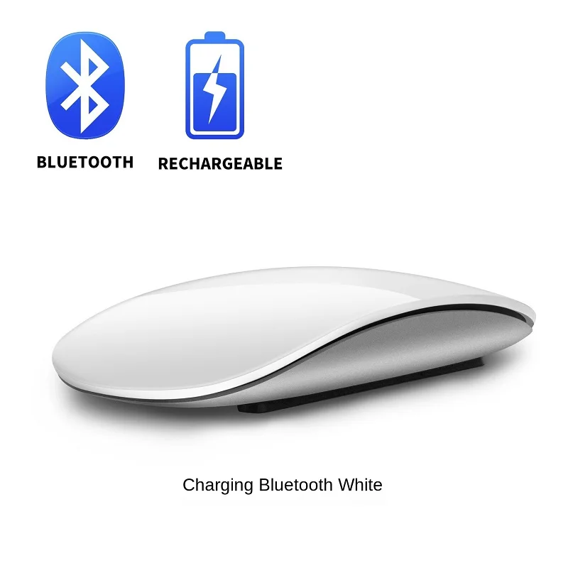 Bluetooth Wireless Mouse Rechargeable Silent Multi Arc Touch Mice  Ultra-thin Magic Mouse For Laptop Ipad Mac PC Macbook