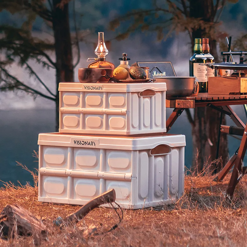 Outdoor Camping Storage Box Foldable Car Trunk Storage Box Organizer Multifunctional Wild Dining Table Garden Carts