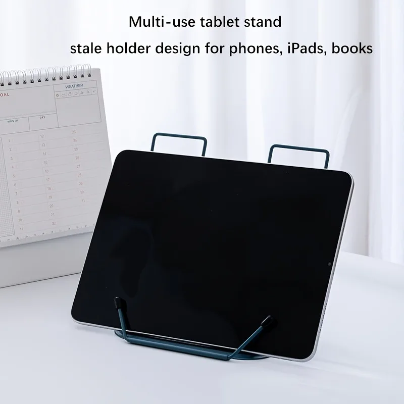 Simple Metal Reading Stand Bookends Folding Tablet Phone Holder Portable Book Holder Cookbook Stand Music Stand