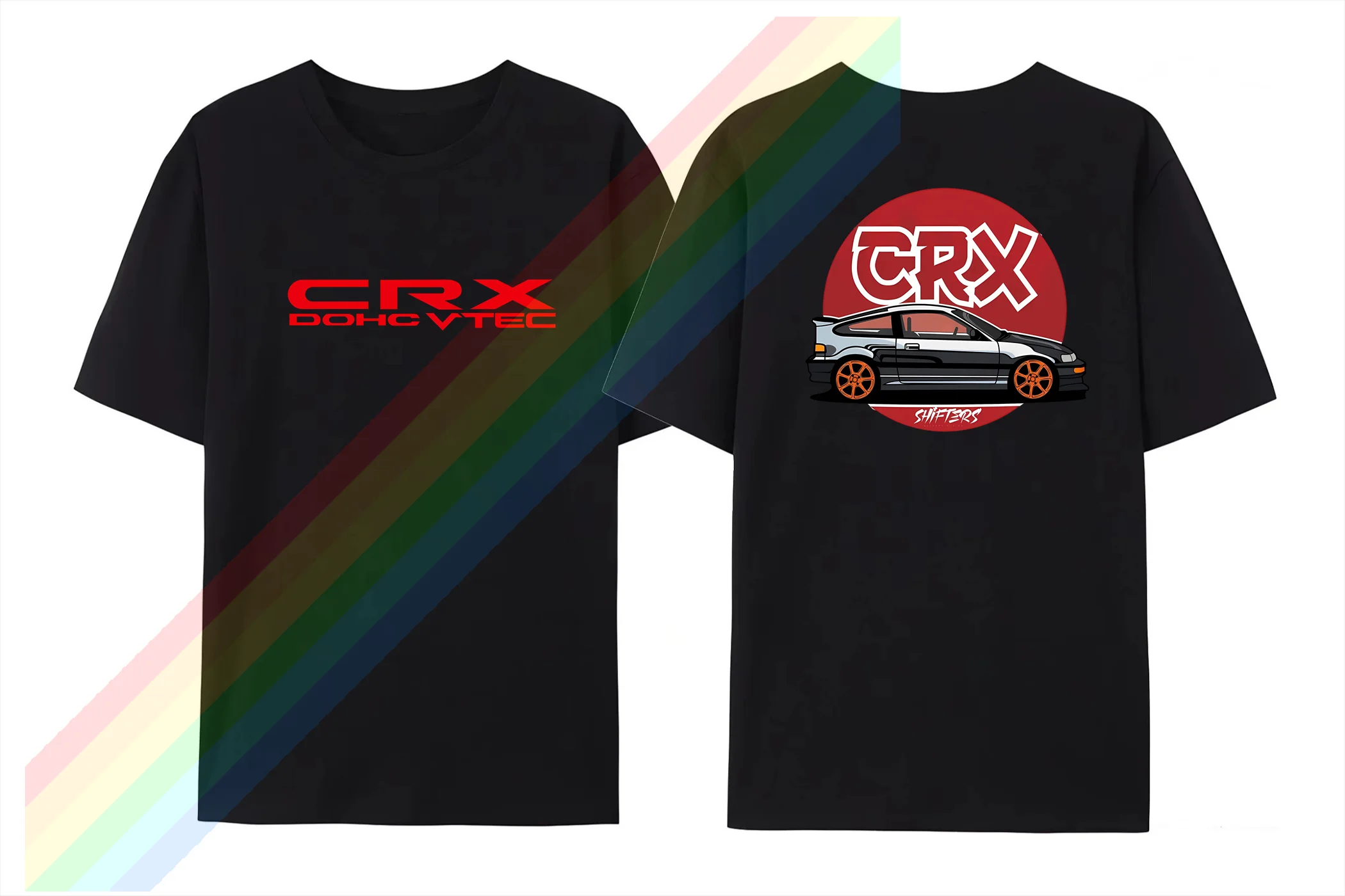 

[TEW] New summer double-sided printing civic Leosoxs T-shirt CRX men's cotton breathable casual women's short sleeve