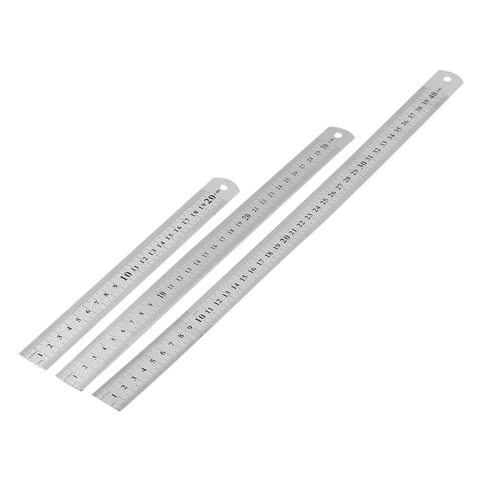 

3 Pcs Metal Ruler Small Child Office Mechanic Tools The Construction Rulers Stainless