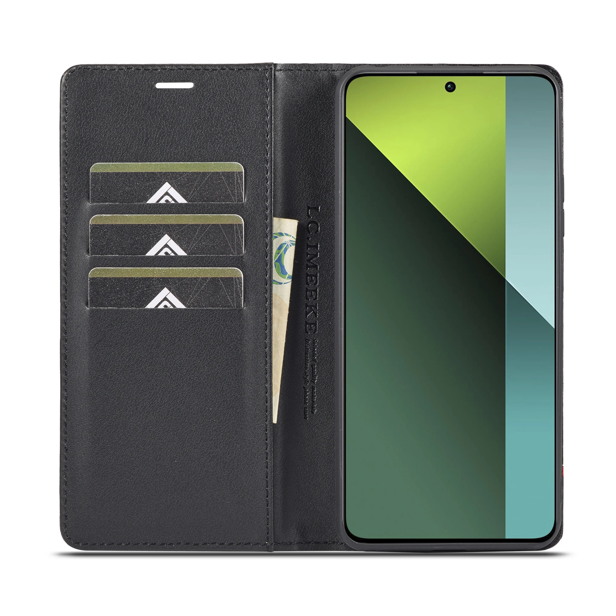 Magnetic Carbon Fibre Flip Cover Wallet Case