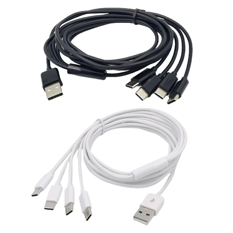 

USB C зарядный кабель с 4 штекерами типа C, для мобильных устройств, телефонов, планшетов и т. д.