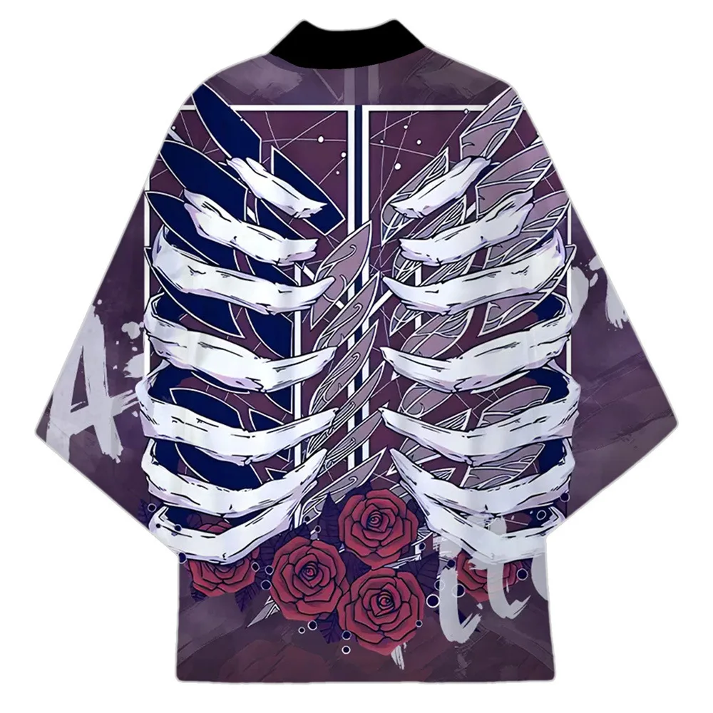 Digital Printing Baby Chainsaw Man Anime Series Surrounding Kimono Cape Two-dimensional Feather Woven Robe Summer New Products