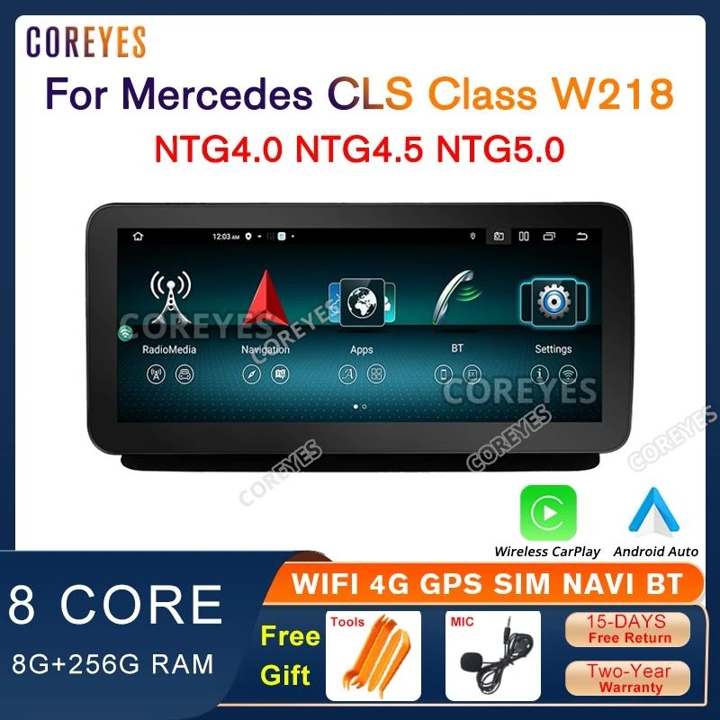 

COREYES 10.25" Android 12 Car Radio For Mercedes CLS Class W218 2011-2018 Carplay Multimedia Player GPS Navigation BT Head Unit
