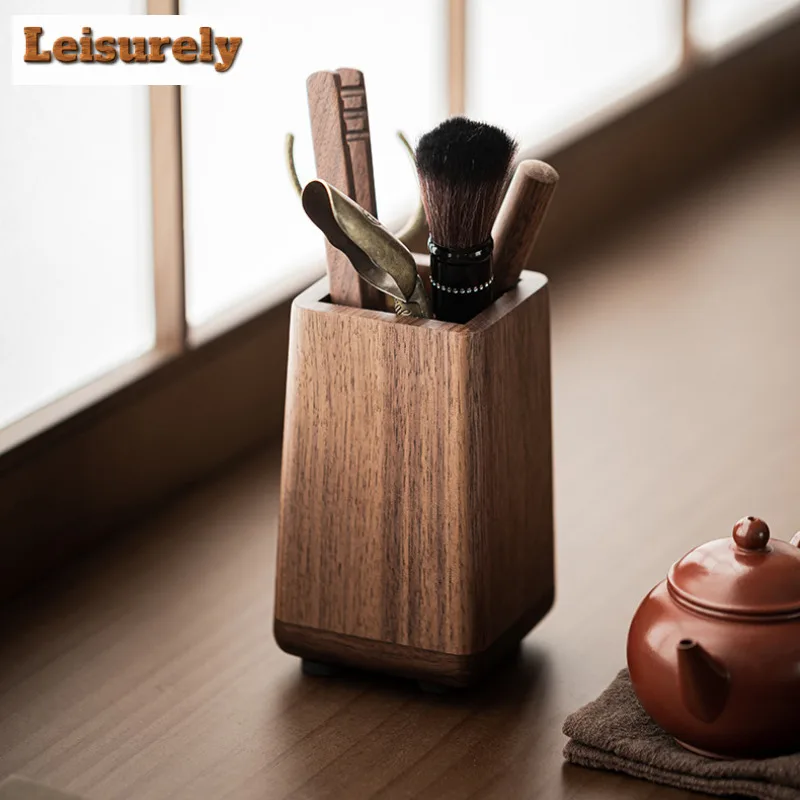Walnut Tea Six Gentlemen Ancient Wood Clip Needle Spoon Cutter Tea Tool Set Household Teaware Utensils Tea Ceremony Ornaments