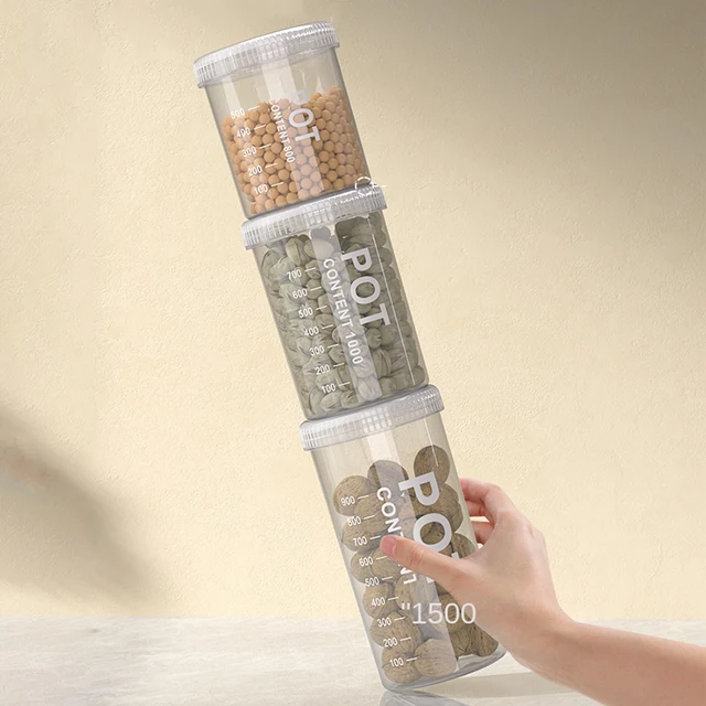 Serbatoi di stoccaggio del grano lattine sigillate organizzatore di barattoli da cucina insetto scatole per la casa a prova di umidità per alimenti barili di snack portatili 4