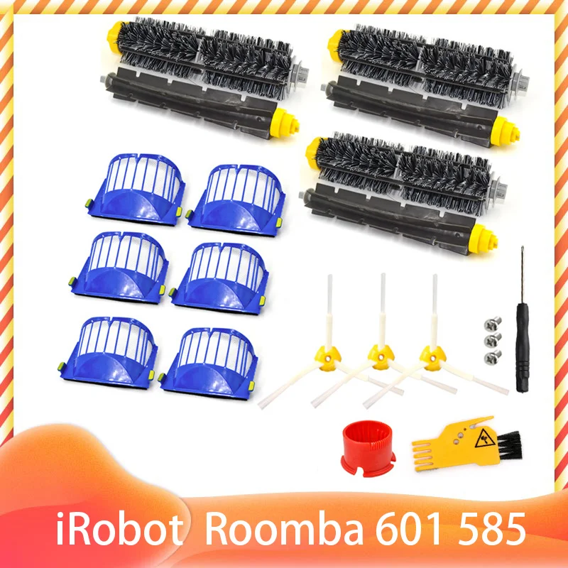 Para iRobot Roomba serie 600 605 615 616 620 621 páginas de filtro piezas de recambio cepillos 