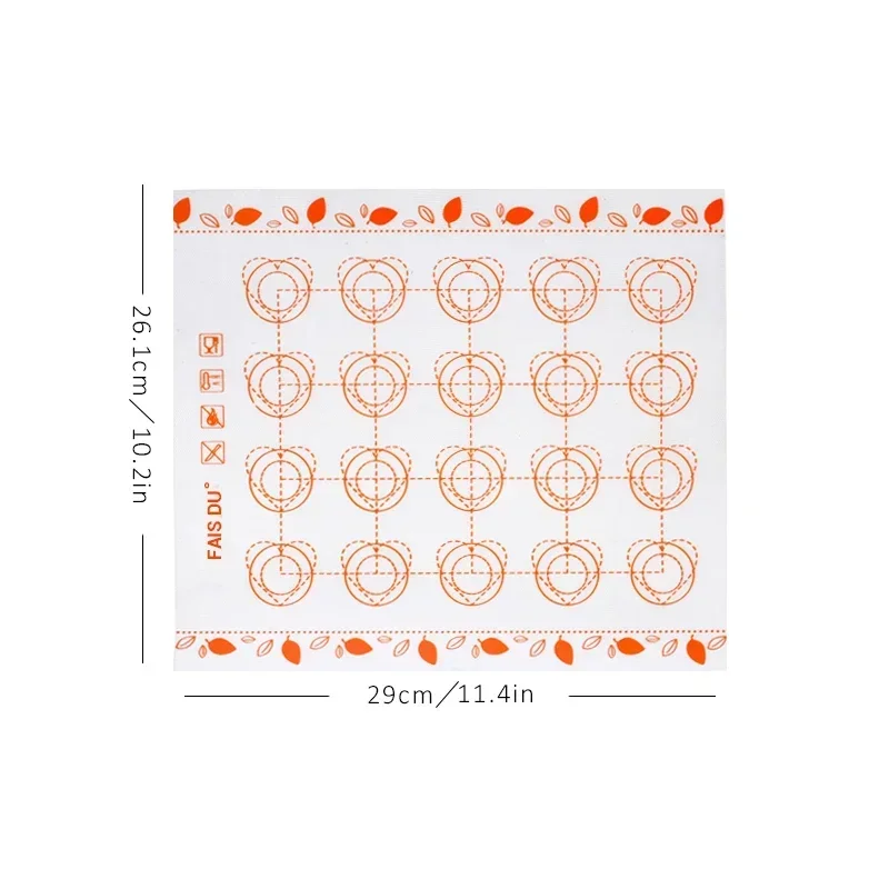 Silicone Baking Mat Non-Stick Macaron Fondant Bakeware Baking Cake Tools Rolling Dough Mats Baking Accessories Cooking Mold