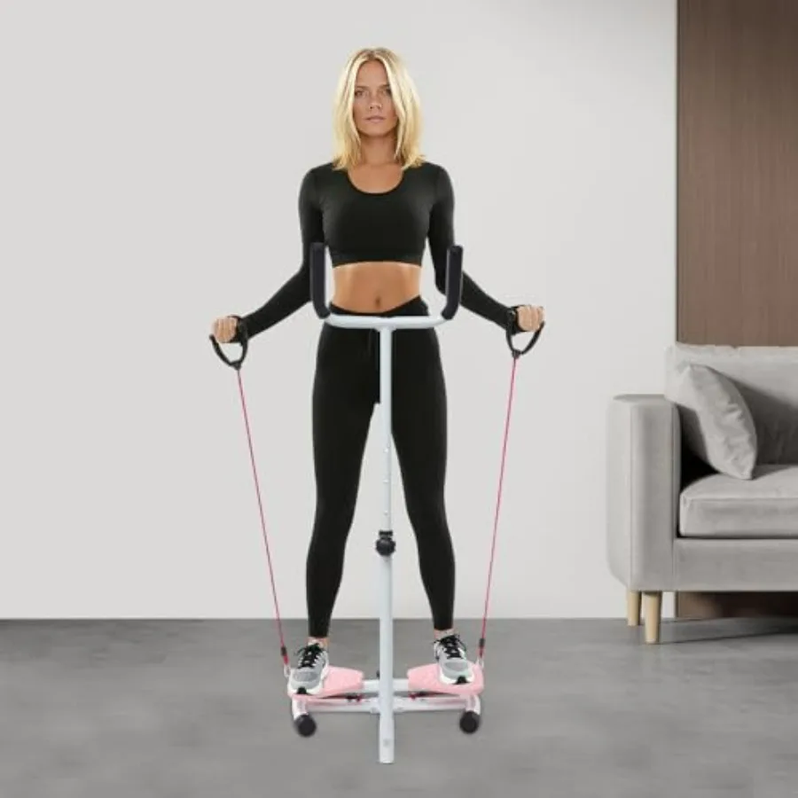 Adjustable Height Waist Twister Machine Exercise 36.6 to 44.88 in, Ab Twist Board with 330 lbs Weight Capacity, Abs Workout for