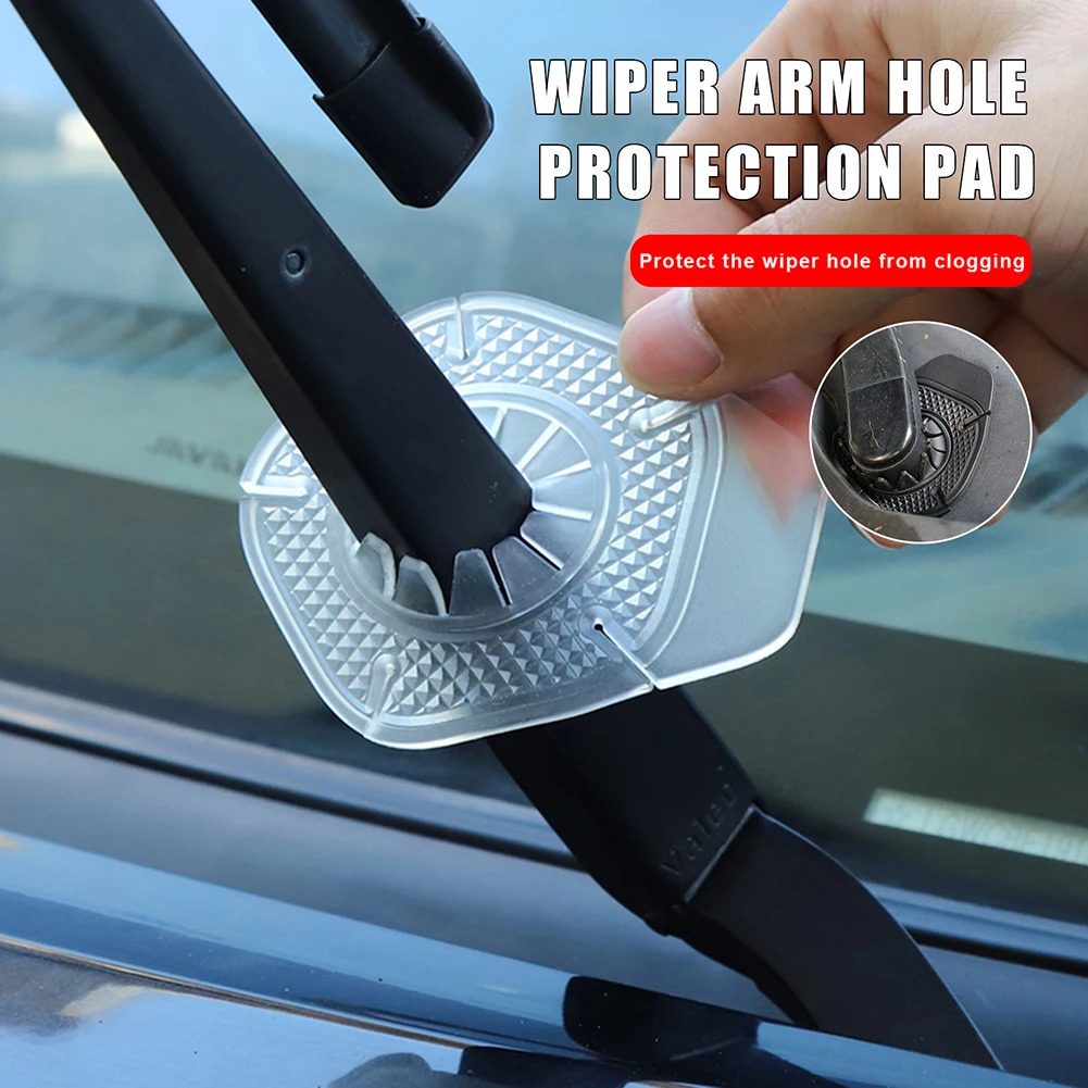 

2Pcs Car Windshield Wiper Hole Protective Cover Wiper Dustproof Protection Bottom Sleeve Leaves Debris Prevention Cover